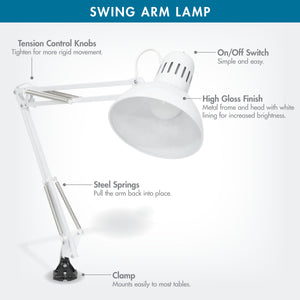 Metal Swing Arm Clamp Lamp for Drafting/Drawing/ Adjustable Top