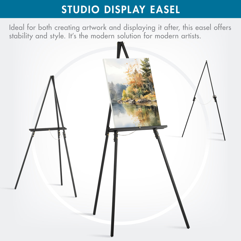 Wood A-Frame Tripod Display Easel Stand – Adjustable Wooden Art Stand ...