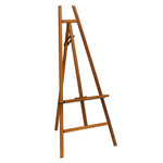 Wood Museum Art Display Easel for Artists and Galleries-Rustic Oak - 13203