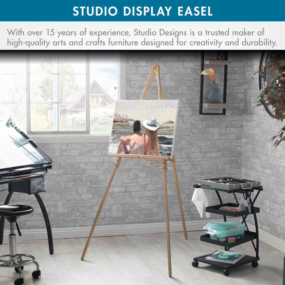 Wood A-Frame Tripod Display Easel Stand – Adjustable Wooden Art Stand ...