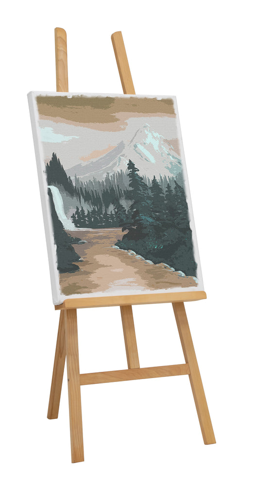 Wood Museum Art Display Easel for Artists and Galleries-Natural - 13216