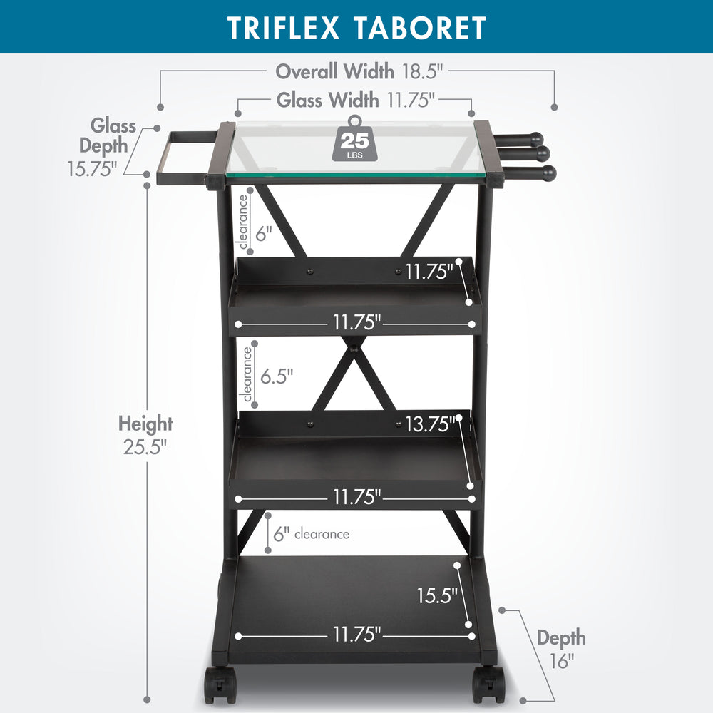 Triflex Mobile Metal, 4-Shelf Art and Craft Taboret/ Organizer Cart- B ...