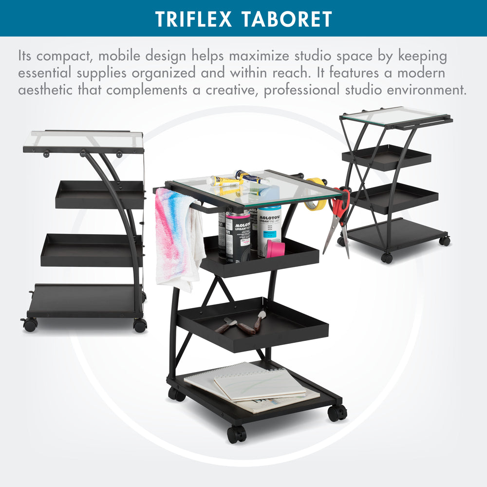 Triflex Mobile Metal, 4-Shelf Art and Craft Taboret/ Organizer Cart- B ...