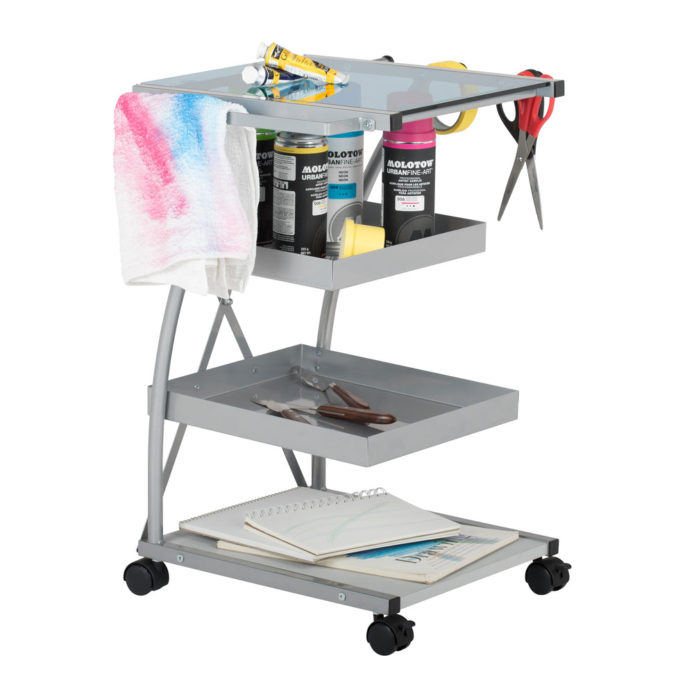 Triflex Mobile Metal, 4-Shelf Art and Craft Taboret/ Organizer Cart- S ...