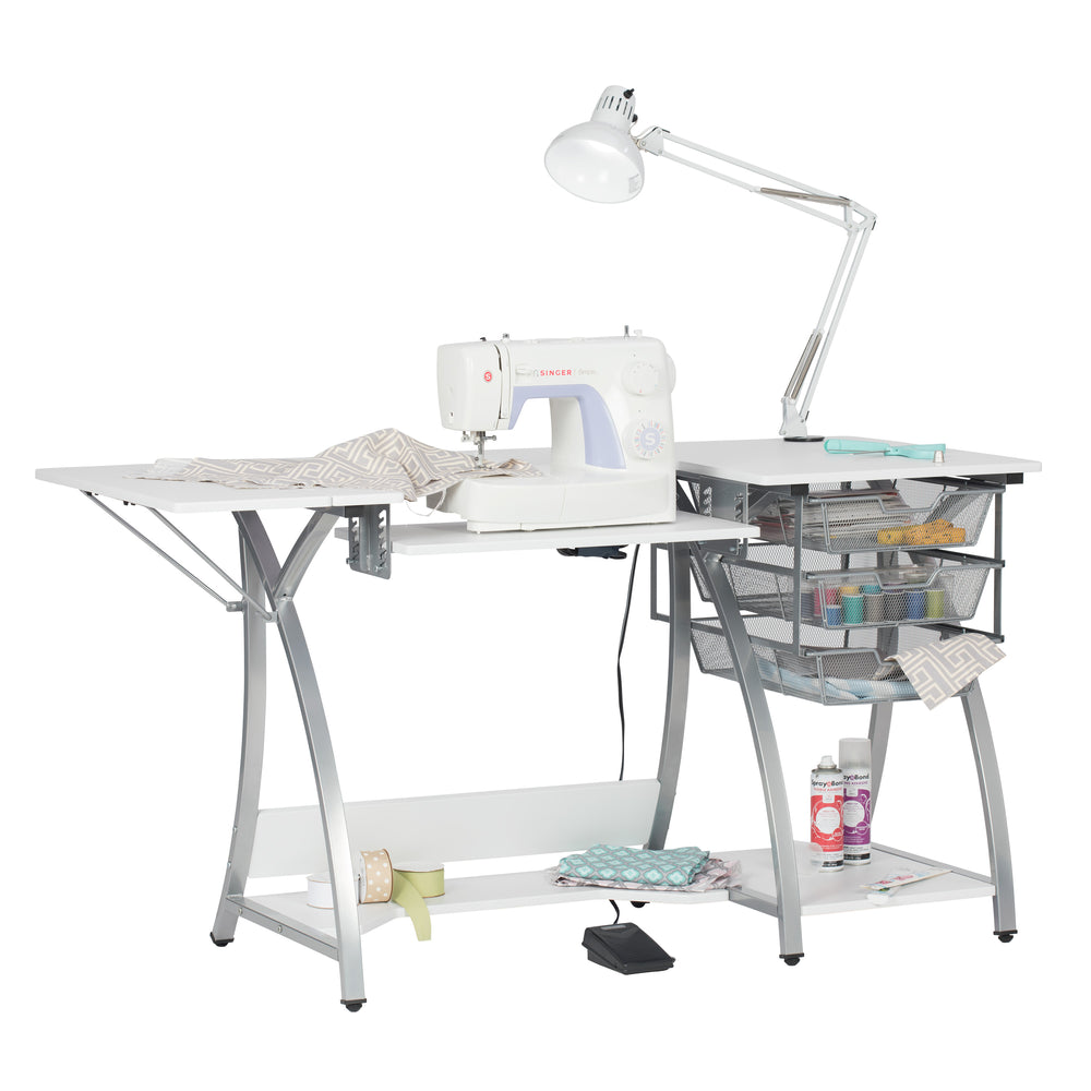 Pro Stitch Sewing Machine, Hobby and Computer Table with Folding Top ...