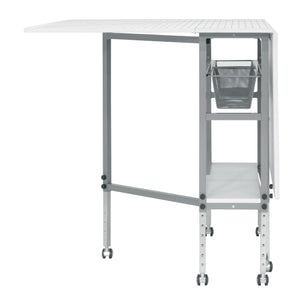 Hobby Fabric Cutting Table with Grid & Guides, Mobile, Folding, Height Adjustable with Storage - 13386