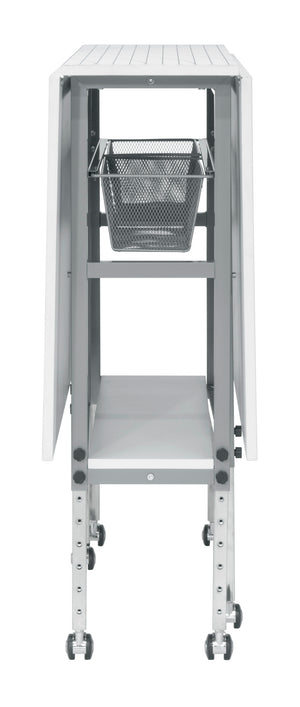Hobby Fabric Cutting Table with Grid & Guides, Mobile, Folding, Height Adjustable with Storage - 13386