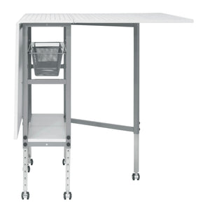 Hobby Fabric Cutting Table with Grid & Guides, Mobile, Folding, Height Adjustable with Storage - 13386