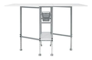 Hobby Fabric Cutting Table with Grid & Guides, Mobile, Folding, Height Adjustable with Storage - 13386