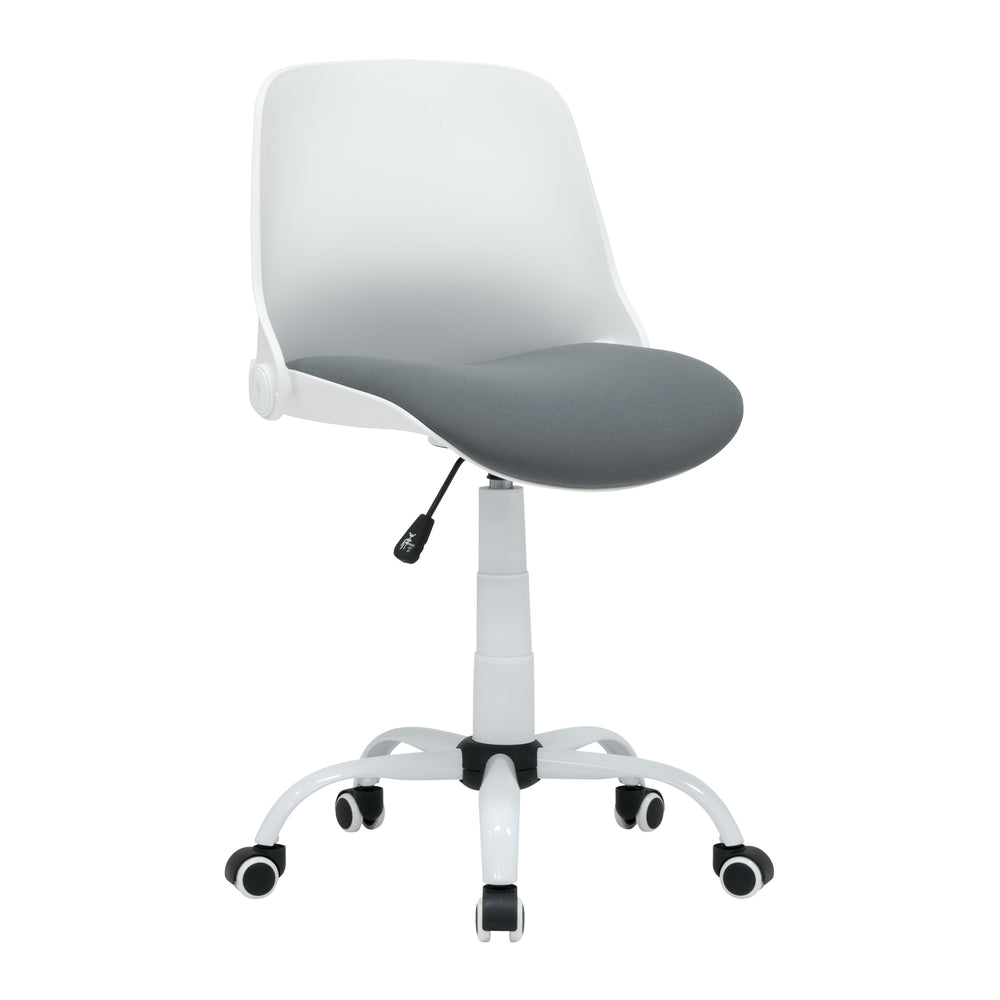 Folding Back Swivel Task Chair, White 18617 – Studio Designs