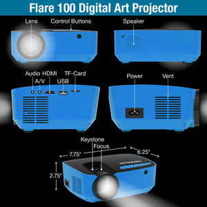 Flare 100 Digital Art Projector with Monopod Arm - 25707