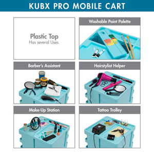 KUBX Pro Mobile Rotating 4-Sided Storage Organizer for Artists