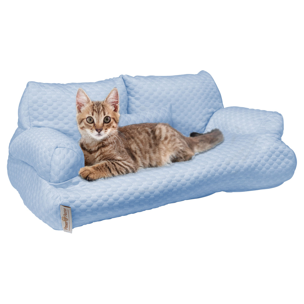 Cooling Fabric Pet Sofa Bed for Cats and Small to Medium Dogs, Blue 61050