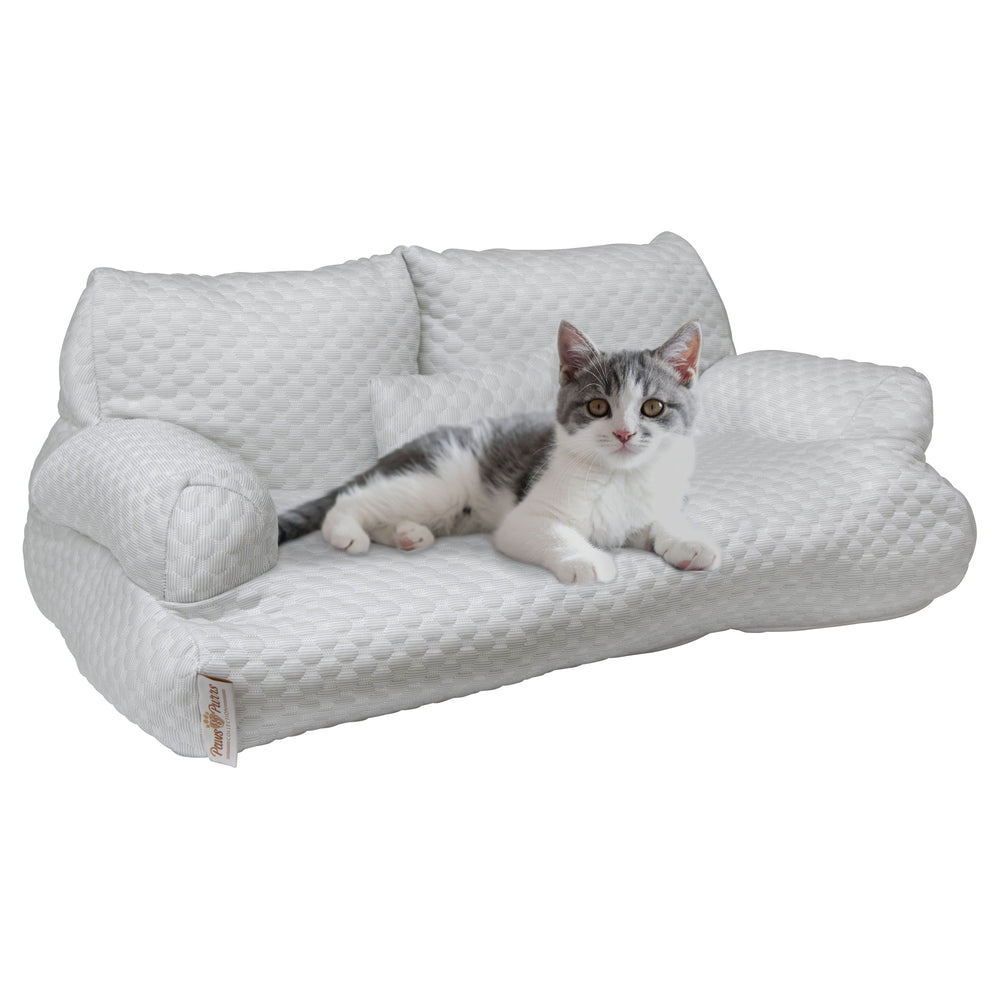 Cooling Fabric Pet Sofa Bed for Cats and Small to Medium Dogs, Light Gray 61051