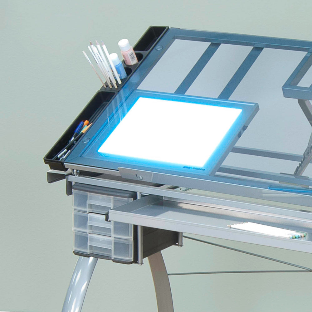 
                
                    Load image into Gallery viewer, 2 Piece Metal Light Pad Support Bars Drawing and Tracing, Light Table Accessory
                
            