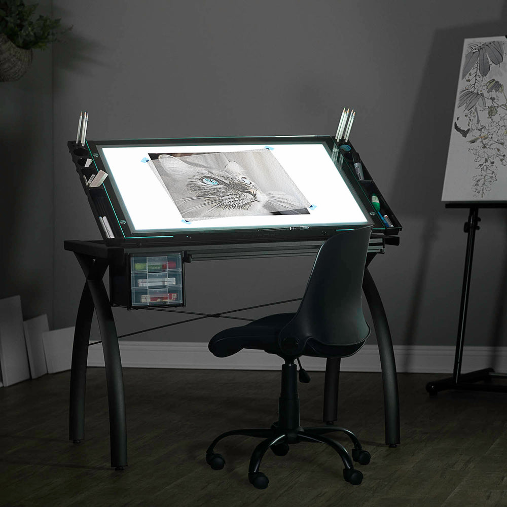 Futura Light Table For Artists with Adjustable Top, Storage and Dimmab –  artograph