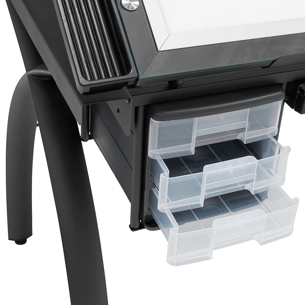 Futura Light Table For Artists with Adjustable Top, Storage and Dimmable Top