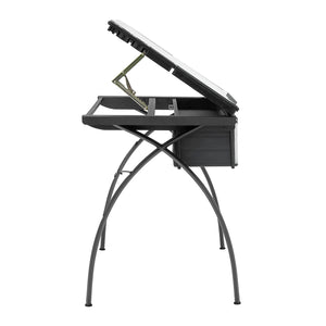 Futura Light Table For Artists with Adjustable Top, Storage and Dimmable Top
