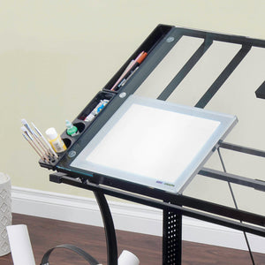 2 Piece Metal Light Pad Support Bars Drawing and Tracing, Light Table Accessory