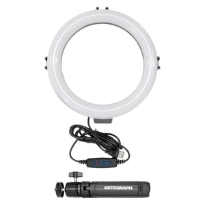 8-Inch Ring Light with Tabletop or Hand Held Tripod Stand and Phone Holder for Videos - 25600