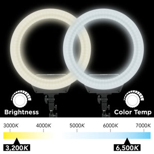 16" Ring Light with Tripod with Bluetooth Connectivity for Vidoes and Streaming - 25610