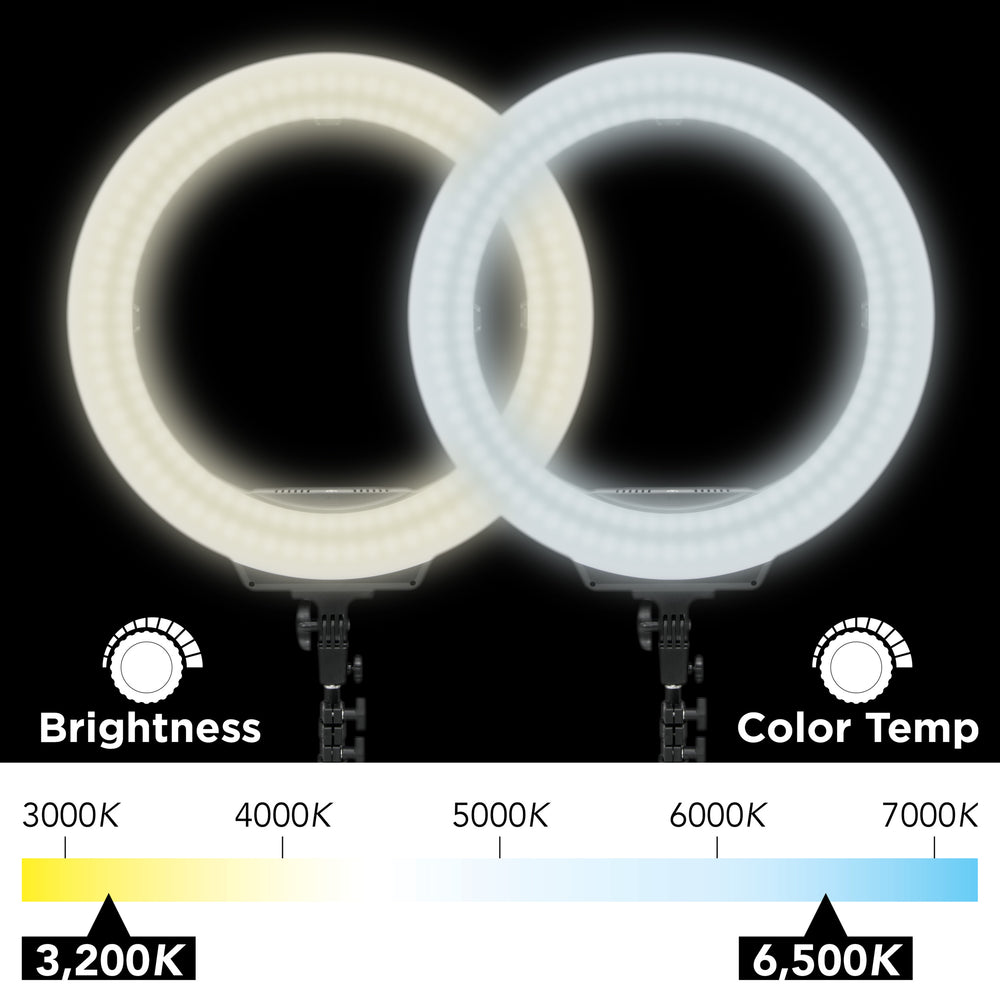 18" Ring Light with Color Control and Remote for Videos, Streaming - 25620