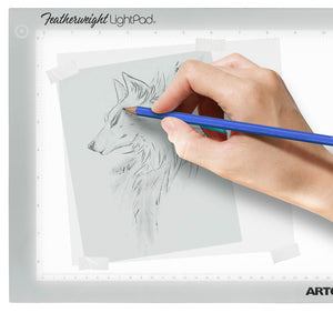 Featherweight 9" x 12" Ultra-Thin Dimmable Lightpad for Drawing and Tracing