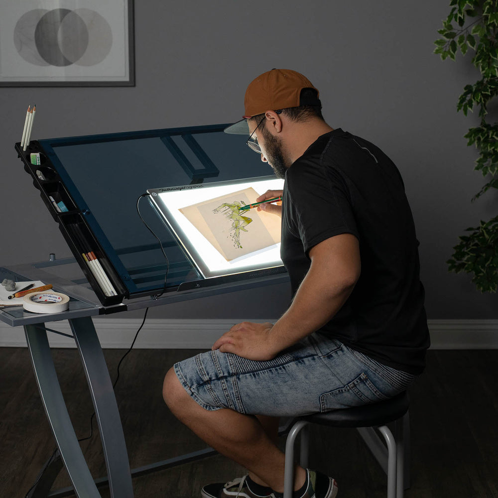 Featherweight 12" x 17" Ultra-Thin, Dimmable Lightpad for Drawing and Tracing