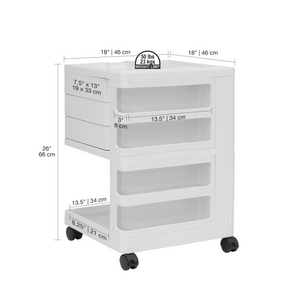KUBX Pro Mobile Rotating 4-Sided Storage Organizer for Artitsts
