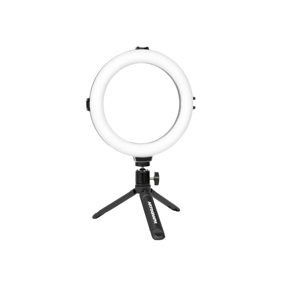 8-Inch Ring Light with Tabletop or Hand Held Tripod Stand and