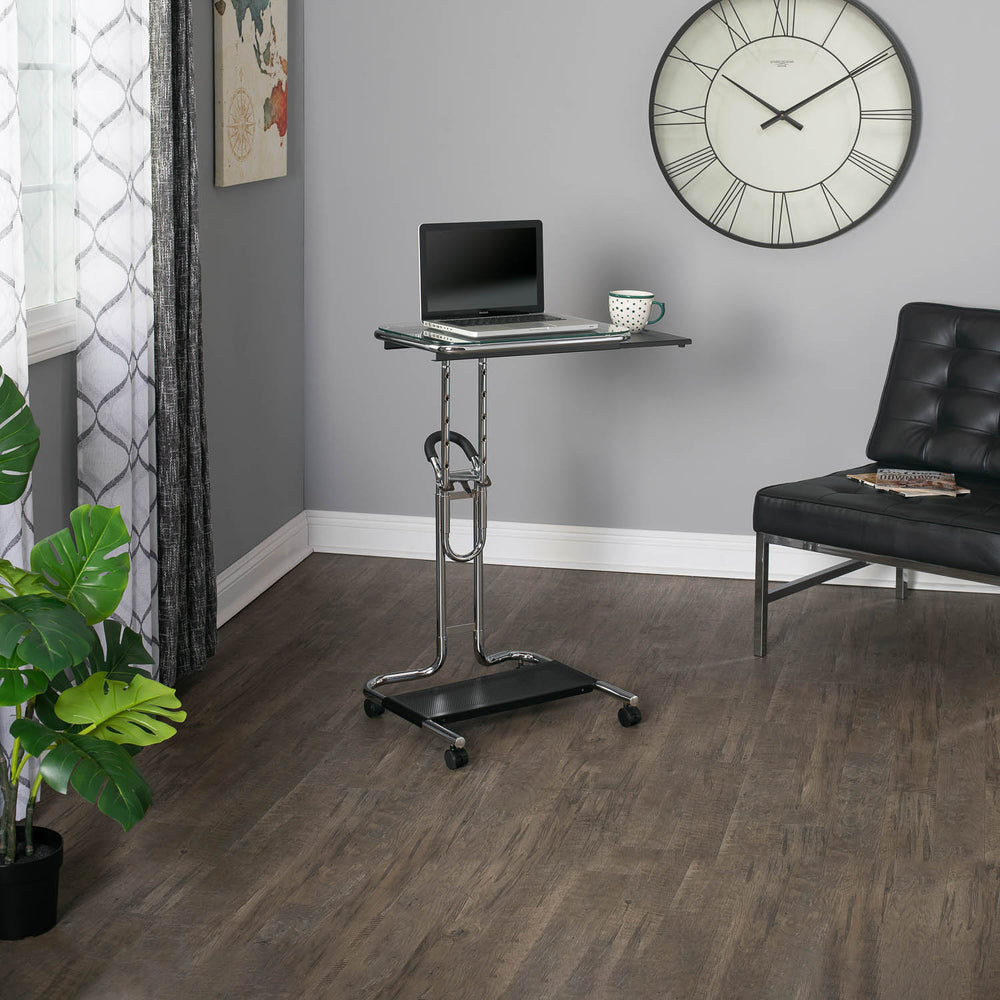 Laptop Cart Modern - Chrome/Clear Glass - 51201