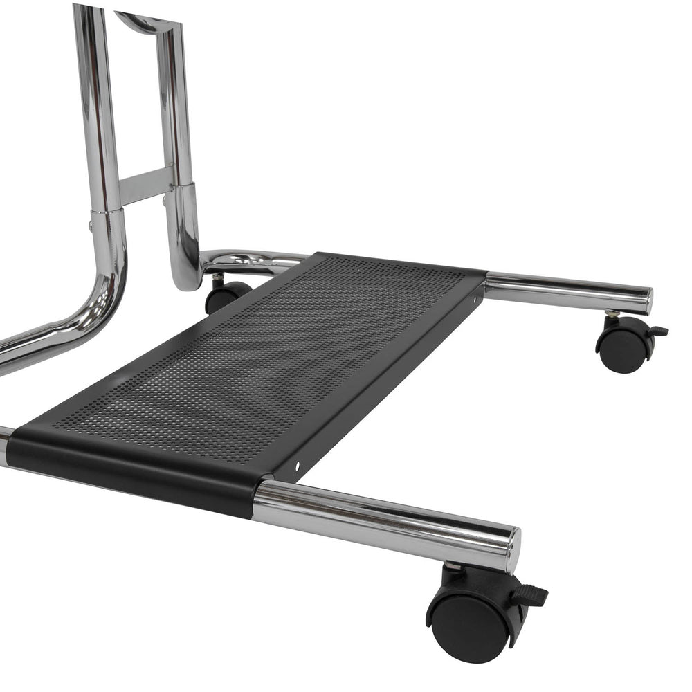 Laptop Cart Modern - Chrome/Clear Glass - 51201