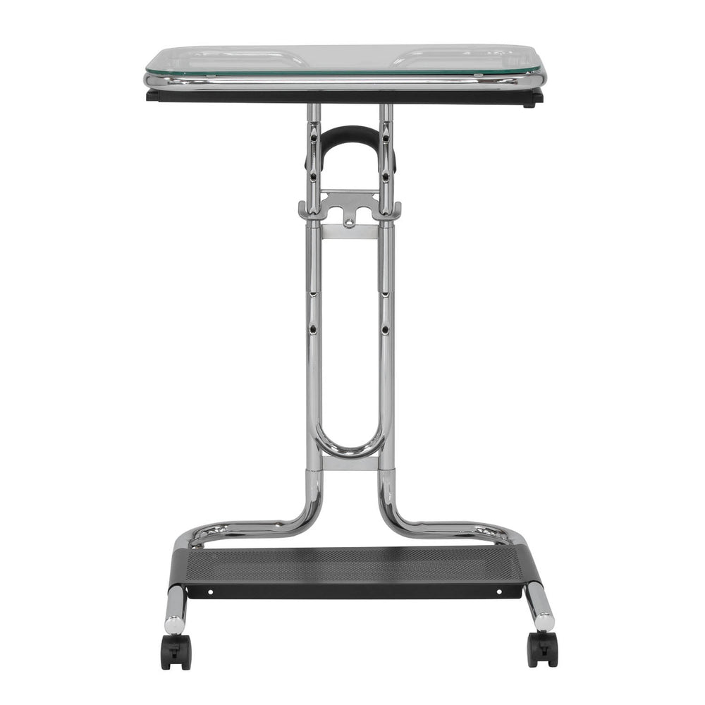 Laptop Cart Modern - Chrome/Clear Glass - 51201