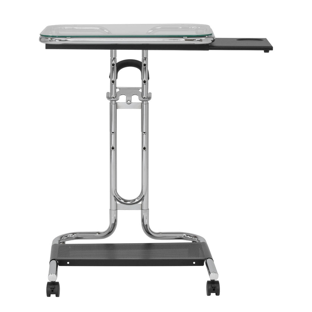 Laptop Cart Modern - Chrome/Clear Glass - 51201