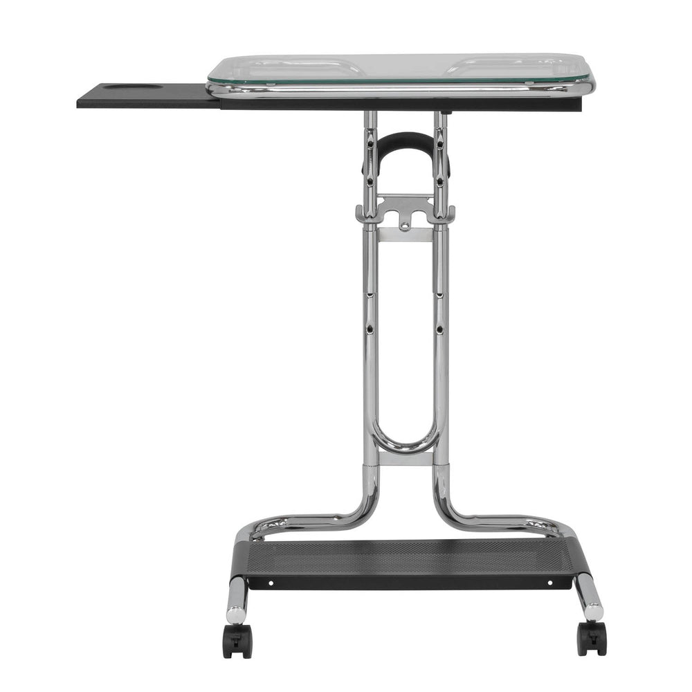 Laptop Cart Modern - Chrome/Clear Glass - 51201