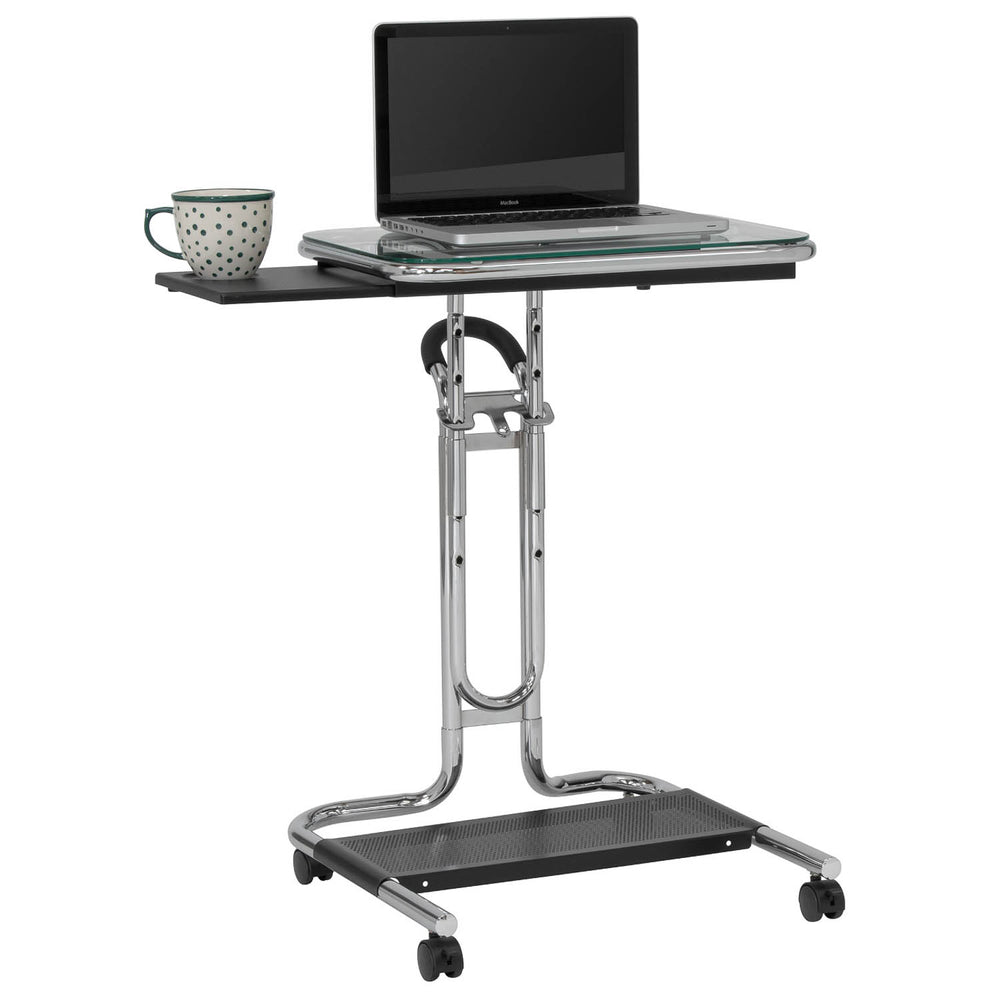 Laptop Cart Modern - Chrome/Clear Glass - 51201