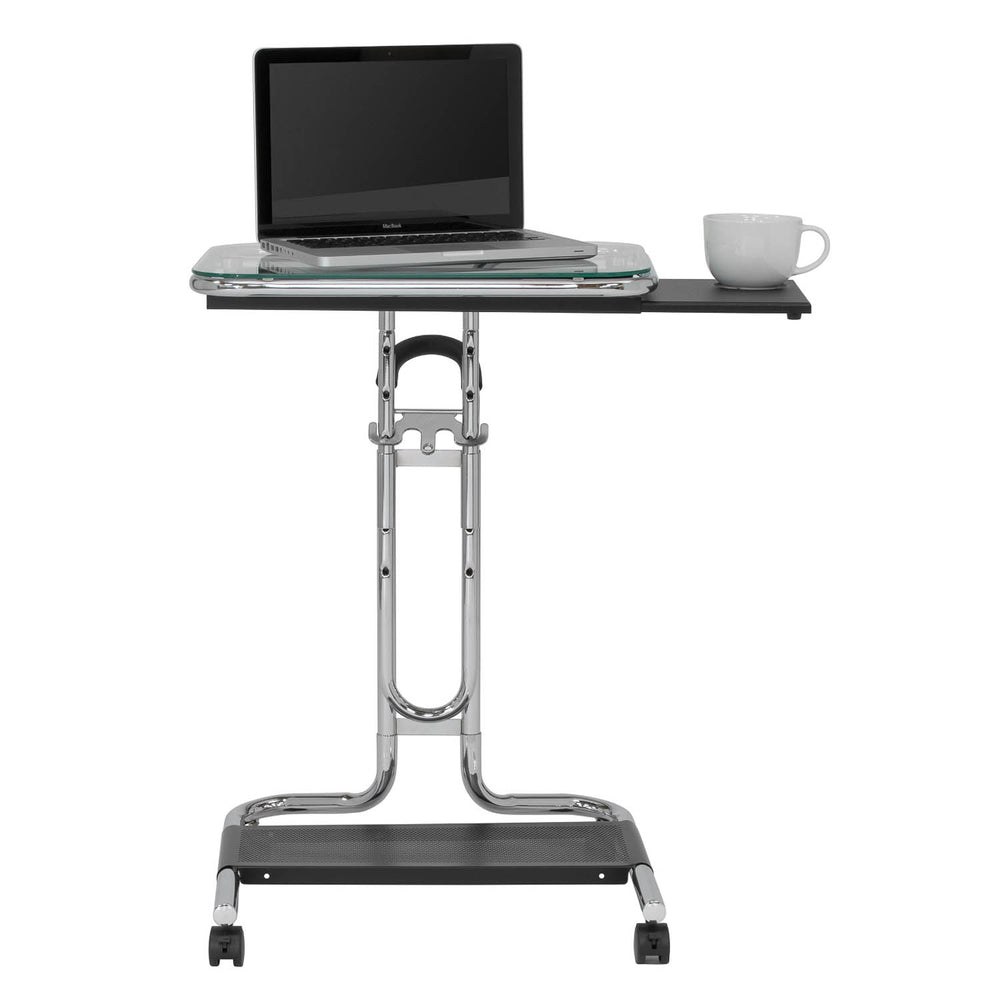 Laptop Cart Modern - Chrome/Clear Glass - 51201