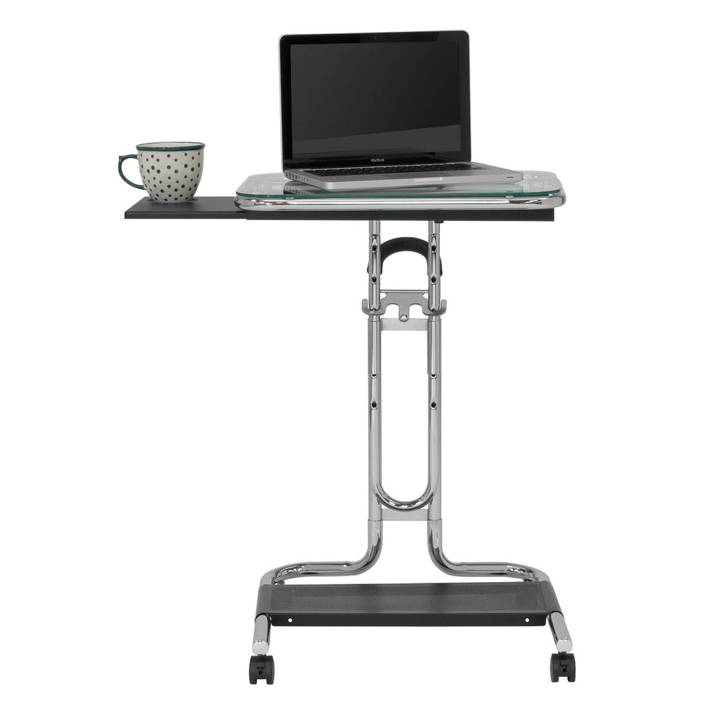Laptop Cart Modern - Chrome/Clear Glass - 51201