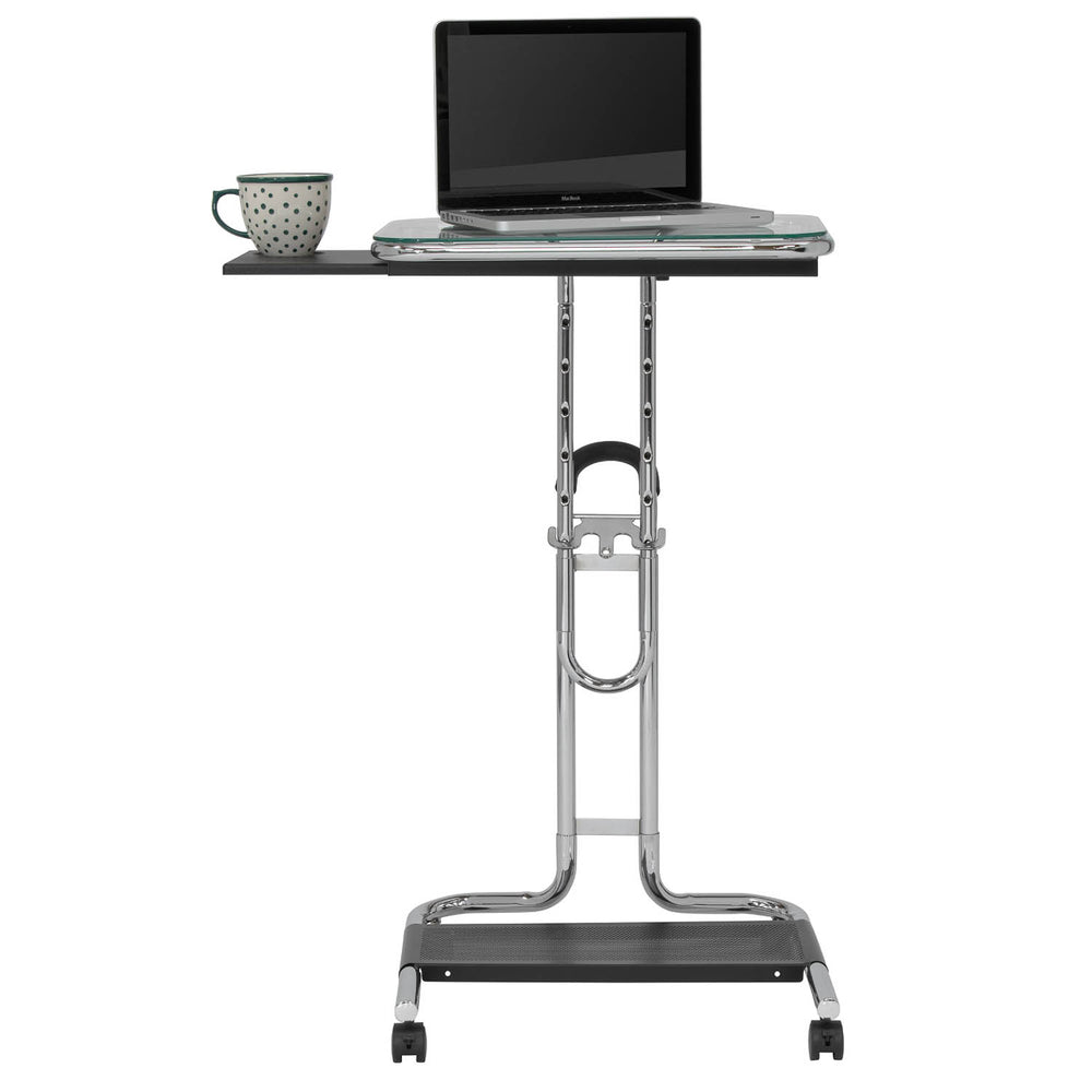 Laptop Cart Modern - Chrome/Clear Glass - 51201