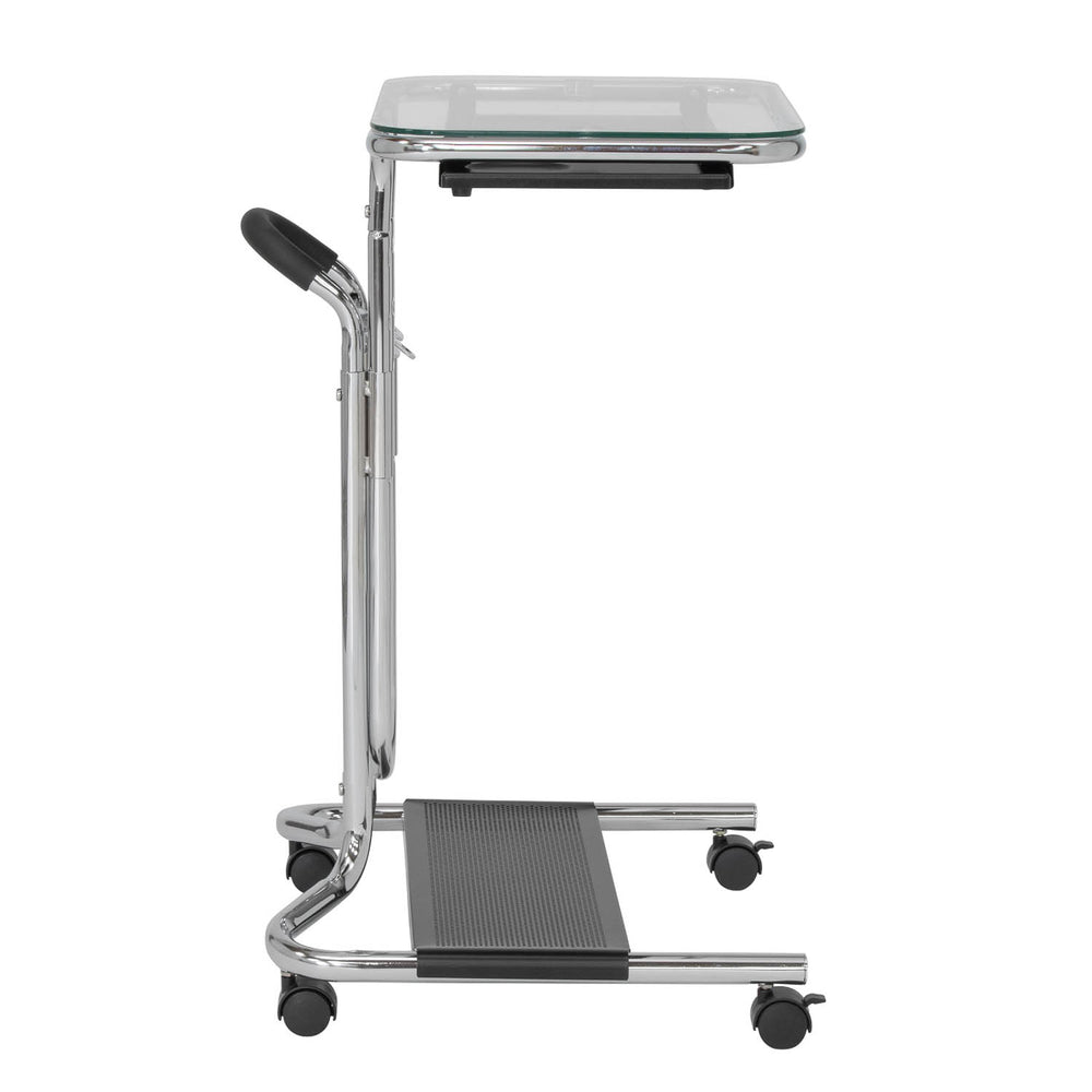 Laptop Cart Modern - Chrome/Clear Glass - 51201
