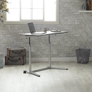 Sierra Height Adjustable Table Sit-to-Stand Desk with Wheels - Silver/Black