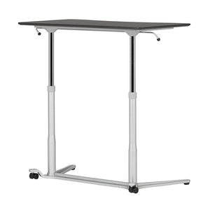 Sierra Height Adjustable Table Sit-to-Stand Desk with Wheels - Silver/Black