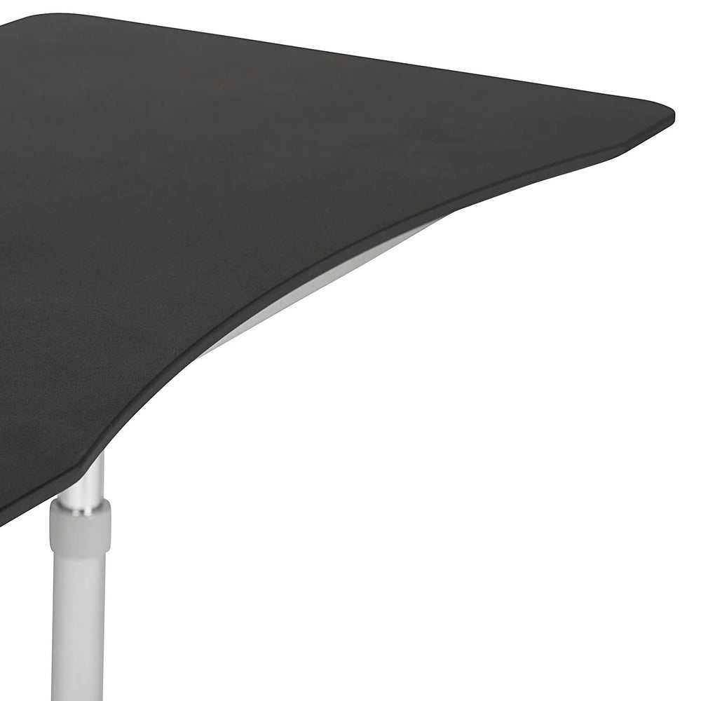 Sierra Height Adjustable Table Sit-to-Stand Desk with Wheels - Silver/Black - 51230