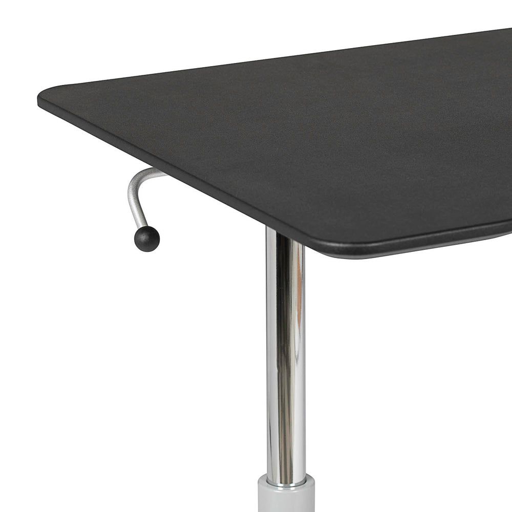 Sierra Height Adjustable Table Sit-to-Stand Desk with Wheels - Silver/Black