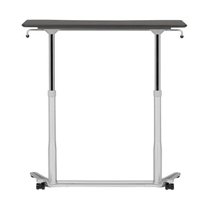 Sierra Height Adjustable Table Sit-to-Stand Desk with Wheels - Silver/Black - 51230