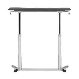 Sierra Height Adjustable Table Sit-to-Stand Desk with Wheels - Silver/Black