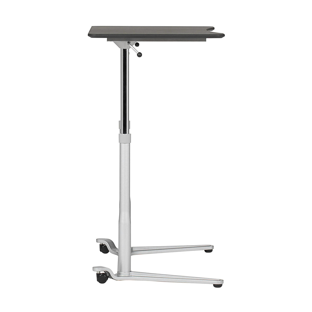 Sierra Height Adjustable Table Sit-to-Stand Desk with Wheels - Silver/Black