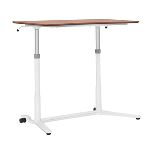 Sierra Height Adjustable Table Sit-to-Stand Desk with Wheels - White/Cherry