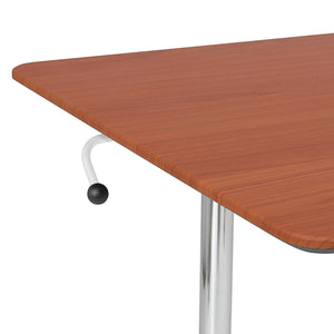 Sierra Height Adjustable Table Sit-to-Stand Desk with Wheels - White/Cherry - 51231