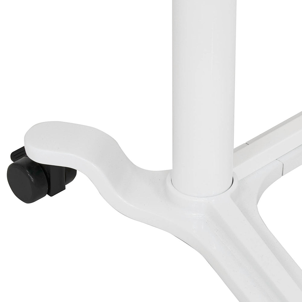 Sierra Height Adjustable Table Sit-to-Stand Desk with Wheels - White/Cherry - 51231